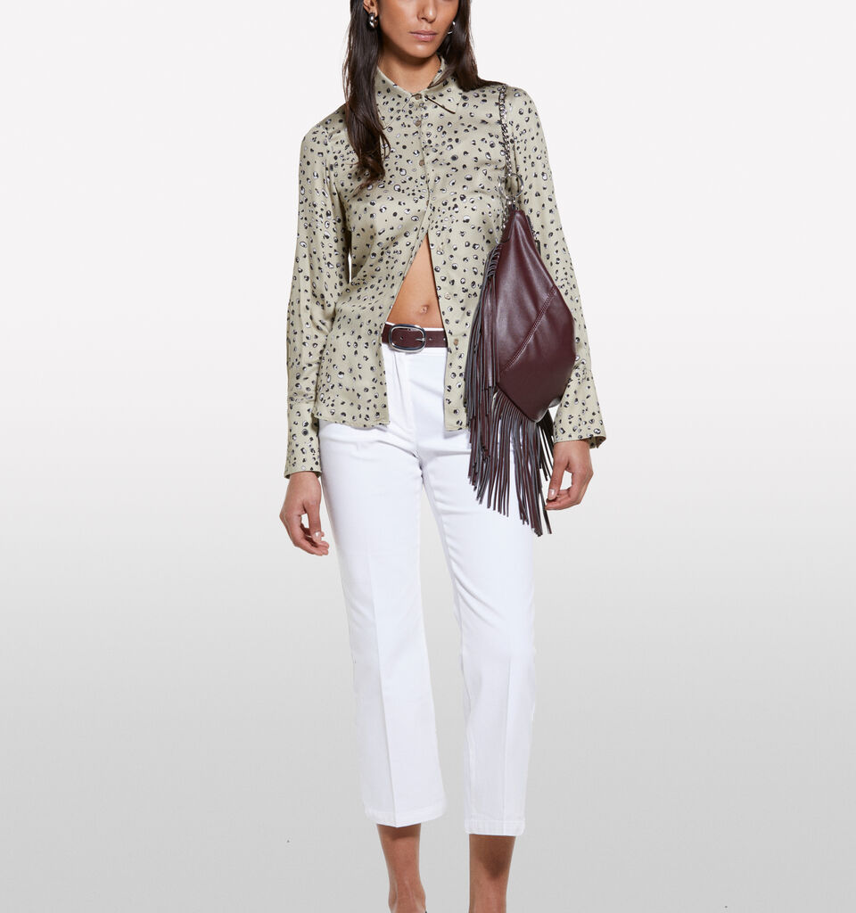 Hose flare fit in Weiß - flare hosen für damen - Weiss | Sisley image number 1